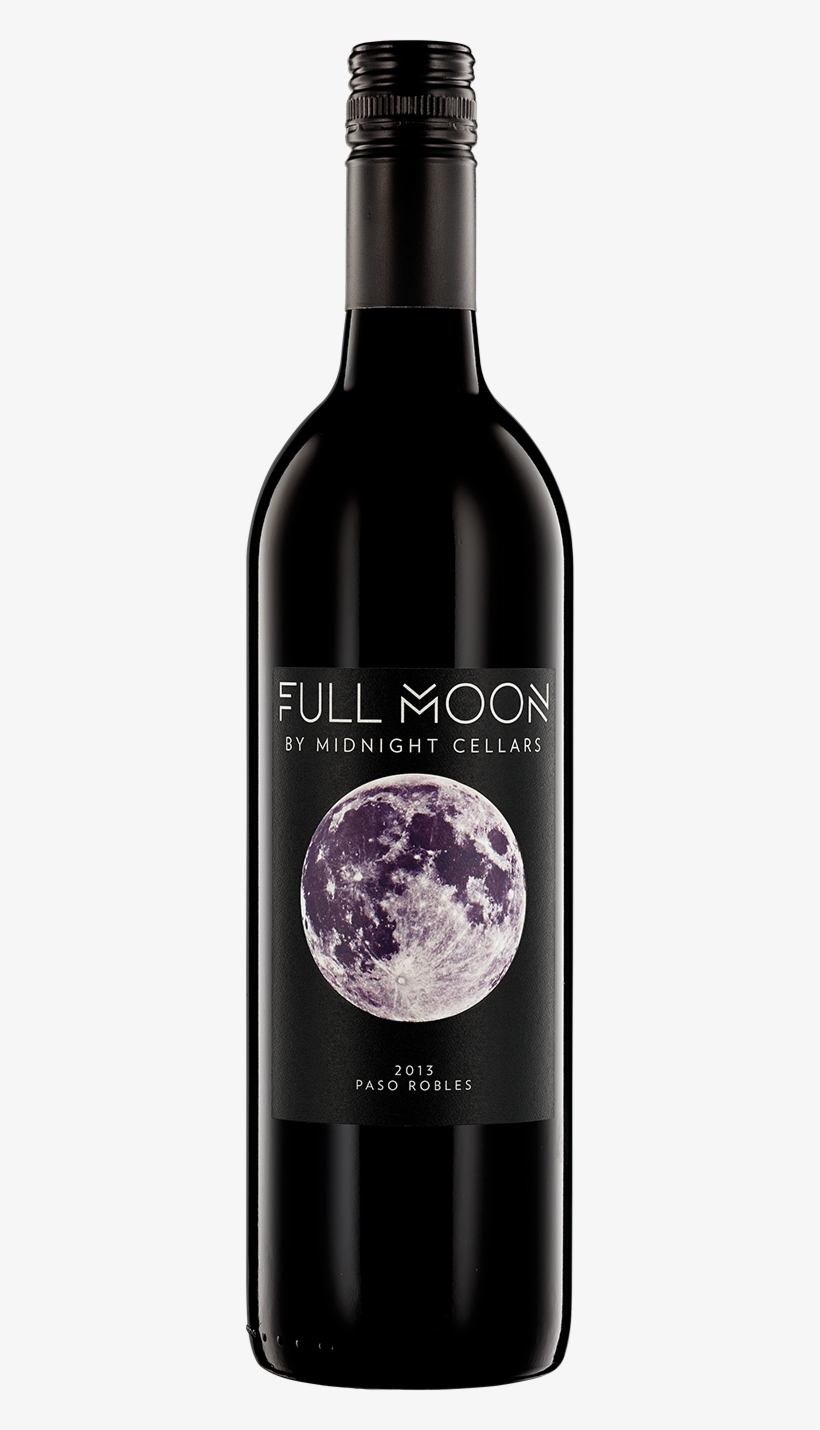 Bottle Of Midnight Cellars 2013 Red Blend Full Moon - Full Moon, transparent png