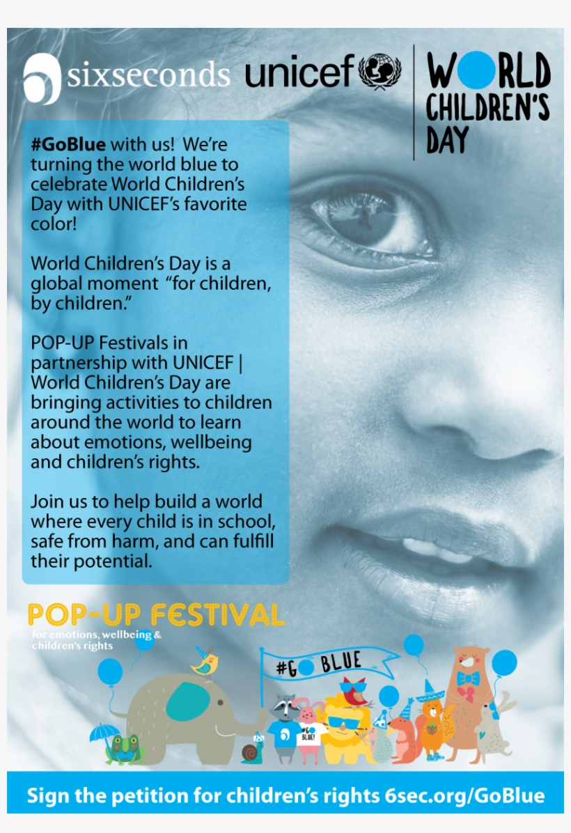 Here's One Of Our Official “pop-up Beta Testers” Working - Goblue World Children Day, transparent png