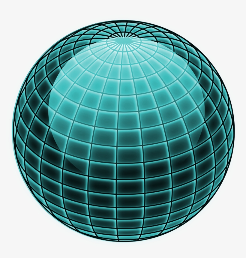 [freebie] Vector Cyan Globe On Transparent Background - Clip Art, transparent png