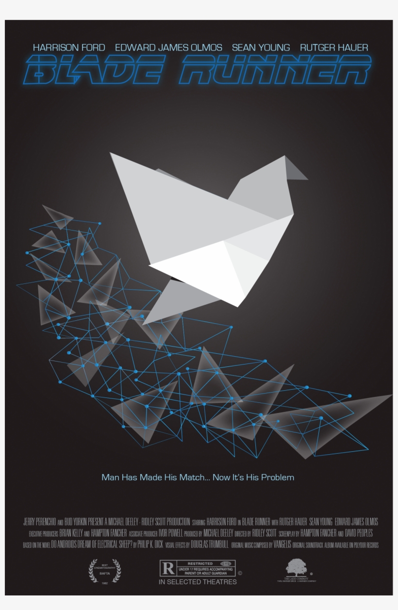 For A Poster Redesign Of The 19s Movie Blade Runner Origami Paper 1448x2150 Png Download Pngkit