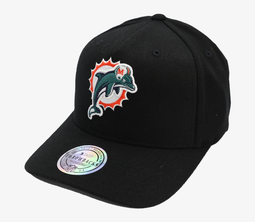 Miami Dolphins Mitchell & Ness Team Logo 110 Flex Snapback - Miami Dolphins, transparent png