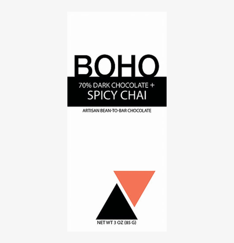 Boho 70% Dark Chocolate Spicy Chai - Triangle, transparent png