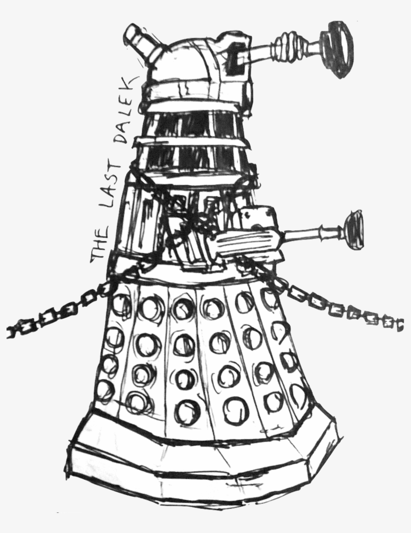Dalek Drawing Art 6 Clip - Tower, transparent png