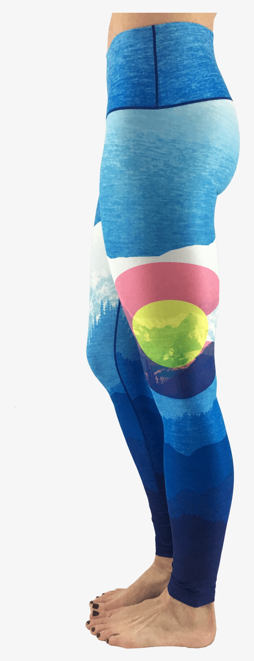 Colorado Flag Yoga Shorts - Leggings, transparent png
