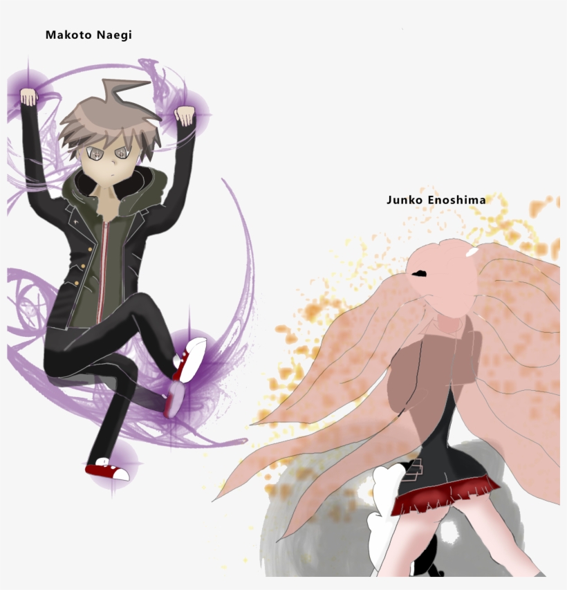 Junko Enoshima & Makoto Naegi - Dank Memes Junko Naegi, transparent png