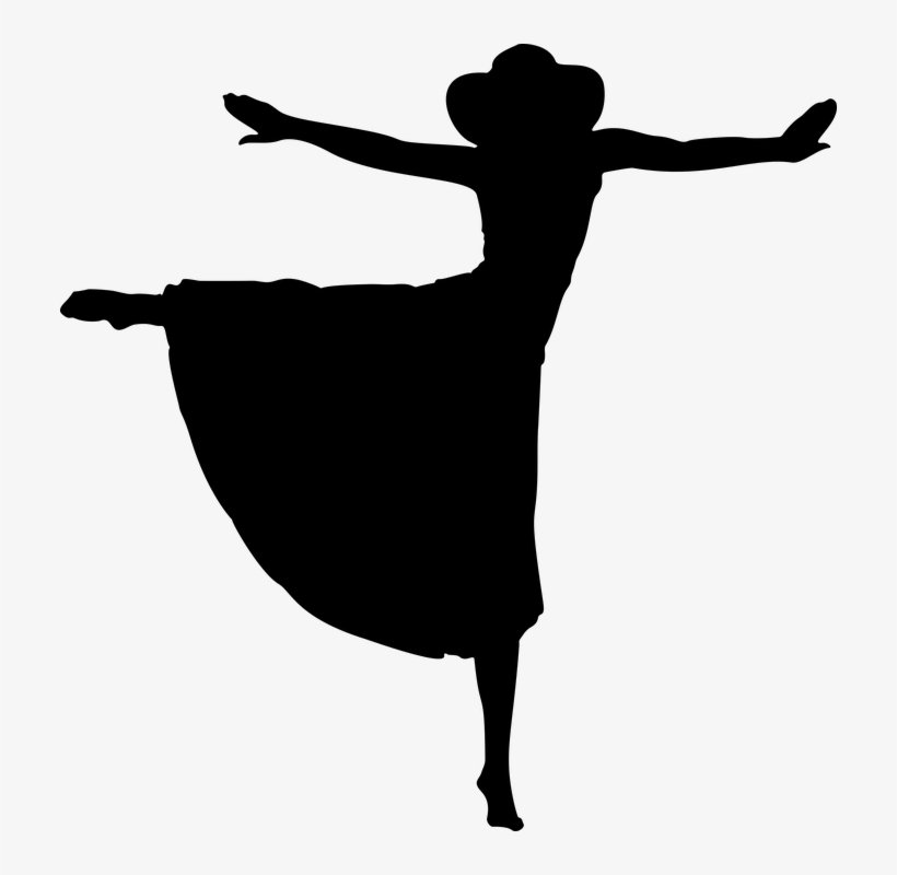 Woman, Female, Girl, Human, People, Person, Dancing - Dancing Woman Silhouette, transparent png