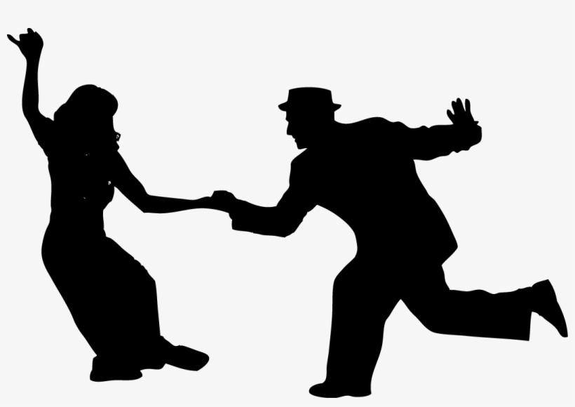 Swing Dancers Silhouette At Getdrawings - Swing Dance Silhouette, transparent png