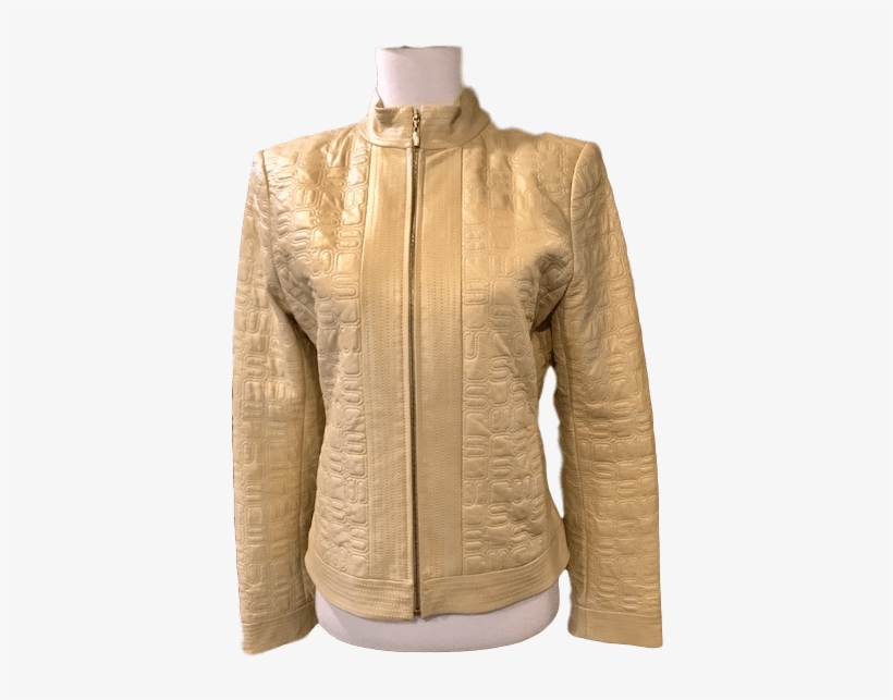John Collection Light Gold Leather Moto Jacket Lined - Clothing, transparent png