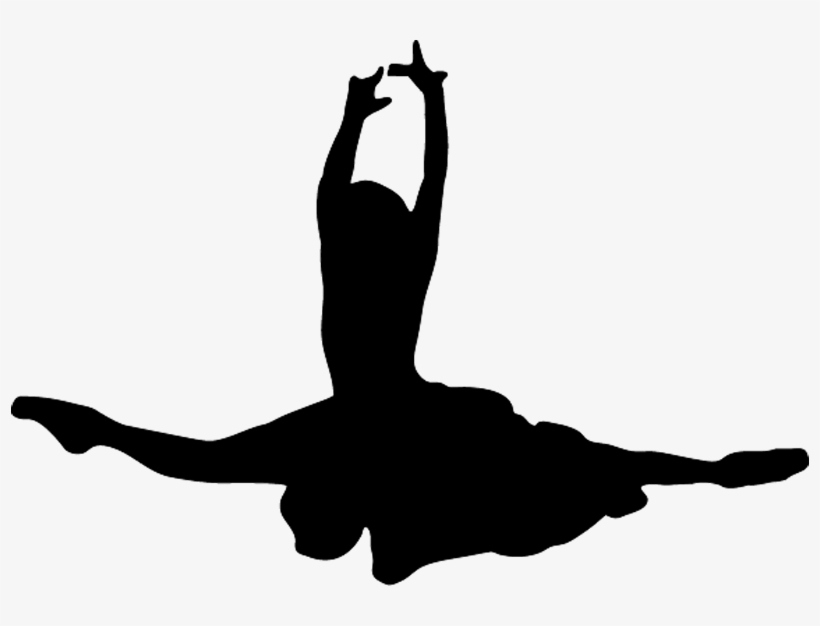 Ballet Dancers Silhouette At Getdrawings Com Free - Ballerina Silhouette Splits, transparent png