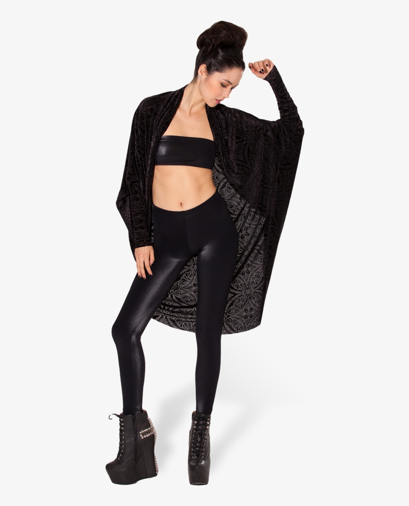 Burned Velvet Shrug - Black Milk Musuem Piece Burned Velvet Kimono, transparent png