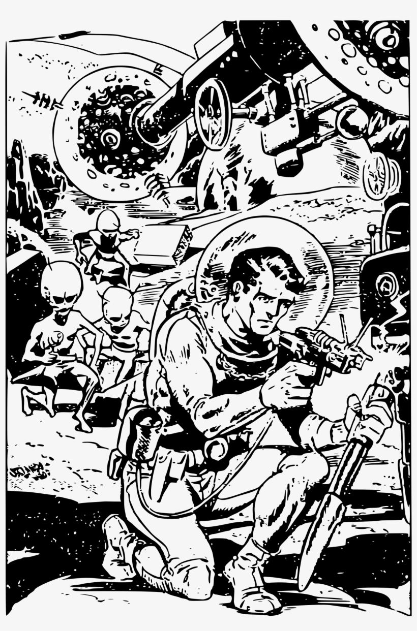 This Free Icons Png Design Of Spaceman And Aliens, transparent png