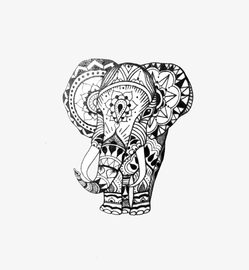 Image Image Image - Mehndi Elephant Tattoo, transparent png