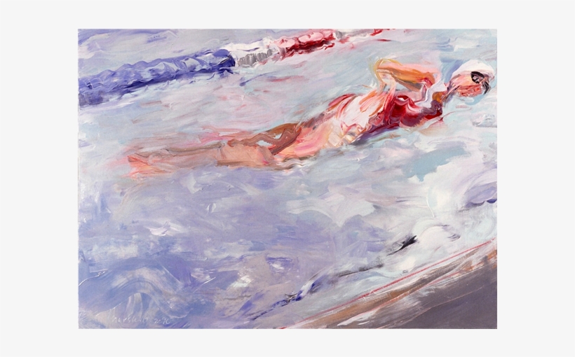 Swimmer 15 50″ X 68″, Oil / Canvas - Oil, transparent png