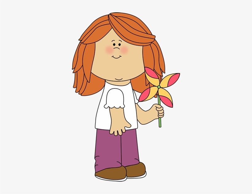 Girl With Spring Pinwheel Kids Clip Art - Sitting Criss Cross Clipart, transparent png