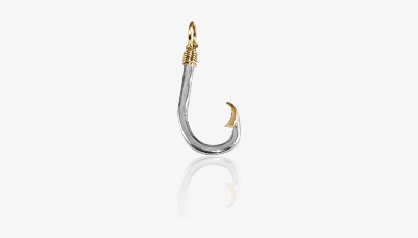 Marquesas Hook Pendant In Two-tone Sterling Silver - Body Jewelry, transparent png