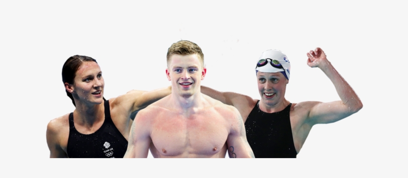Adam Peaty, Hannah Miley And Jazz Carlin - Barechested, transparent png