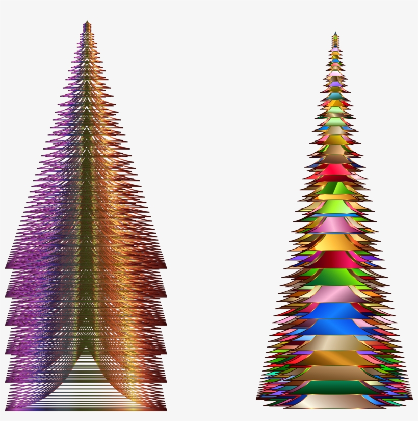 This Free Icons Png Design Of Prismatic Christmas Trees, transparent png