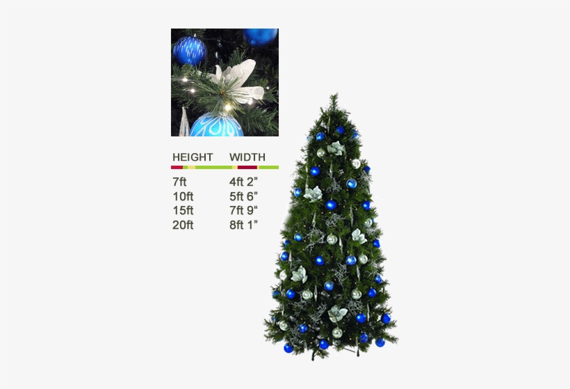 Blue And Silver - Christmas Tree In Blue And Silver Png, transparent png