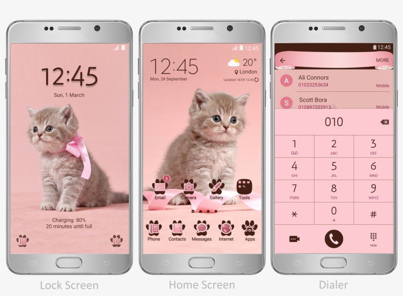 Cute Cat - Head Case Designs Kitten With Pink Bow Cats Soft Gel, transparent png