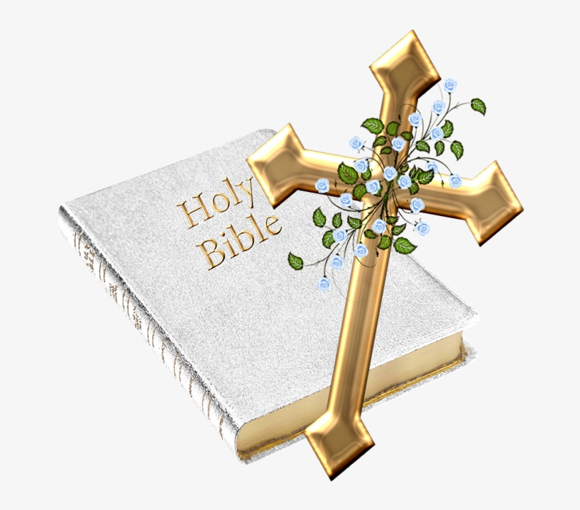 Bible Genesis Christian Cross Clip Art - Holy Bible And Cross Png, transparent png