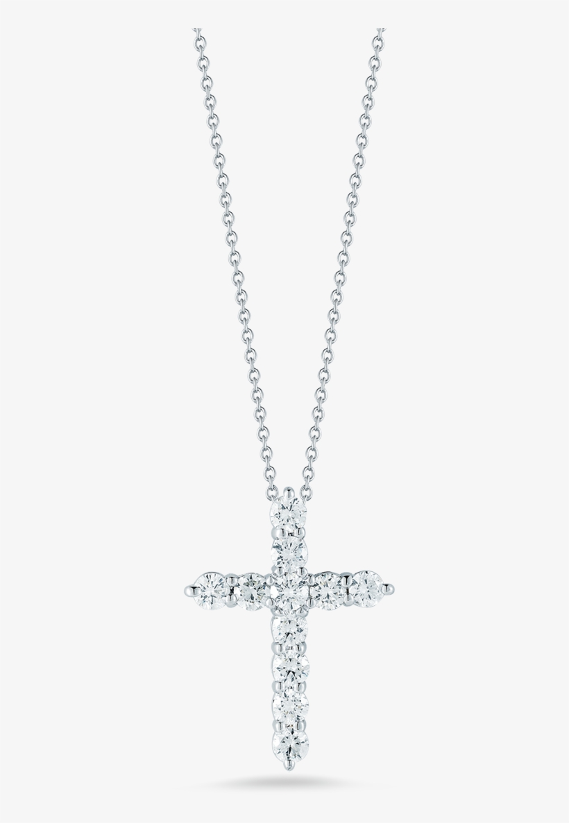 Roberto Coin Tiny Treasures 18k White Gold Cross - Necklace, transparent png