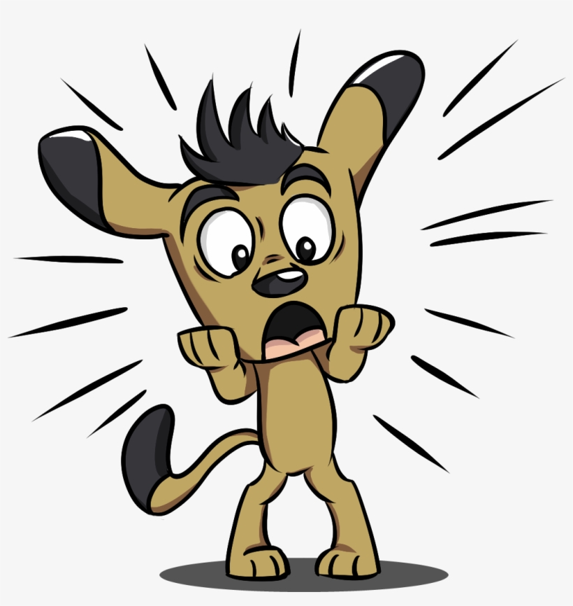 Dog Puppy Scared Pet Animal Cute 1104876 - Surprise Cartoon, transparent png