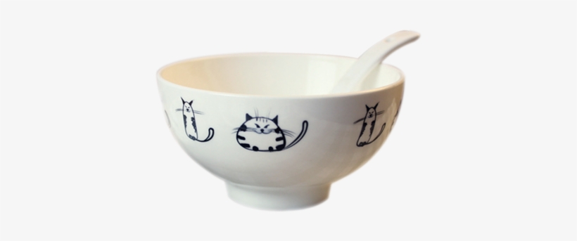 6pcs Cute Cat Soup/rice Bowls-freakypet - Hot Women Ladies Canvas Large Tote Casual Shoulder, transparent png