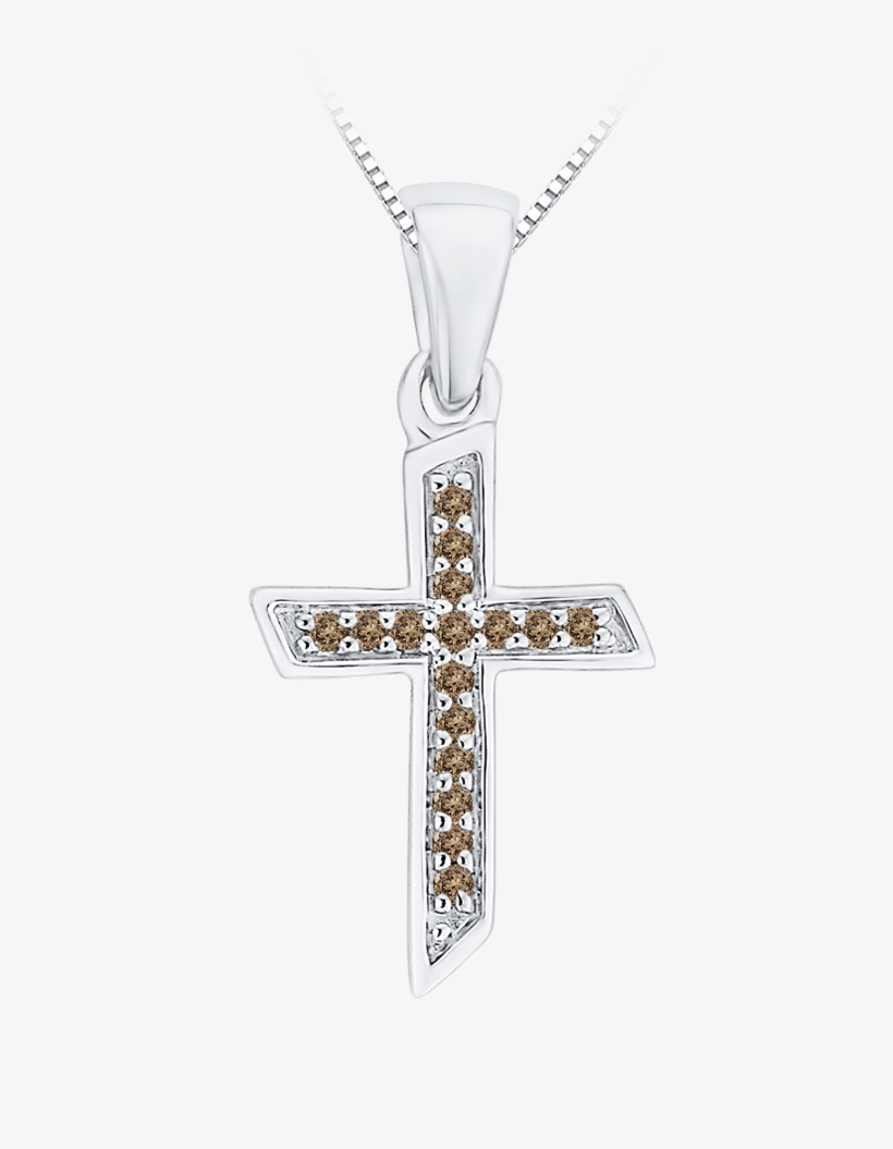 Pc0094brt-09w - Fashion Diamond Cross Pendant For Two Tone, transparent png