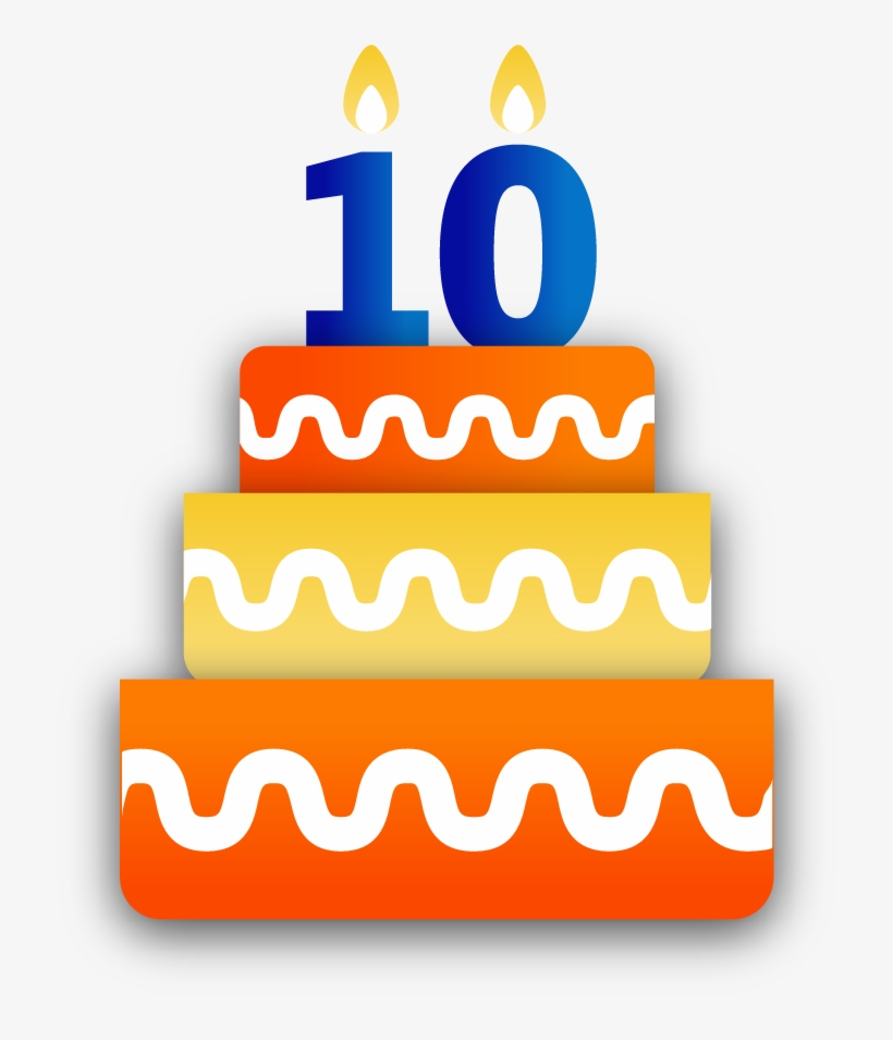 Bbm Anniversary Sticker Birthday Cake - 10 Th Anniversary Cake Png, transparent png