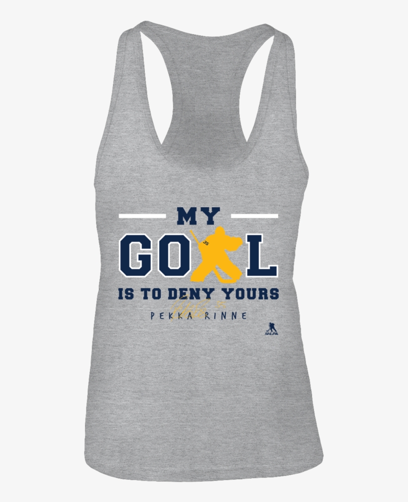My Goal Is To Deny Yours Pekka Rinne Shirt - Woman, transparent png