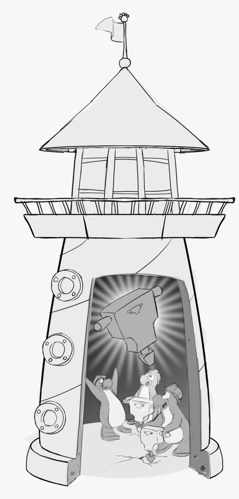 Lighthouse Fornewsfeed Jackhammer - Cartoon, transparent png