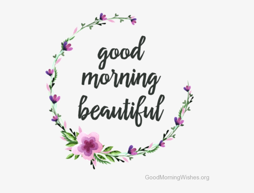 Adorable Good Morning Beautiful - Less Regret More Sweat Flask, transparent png