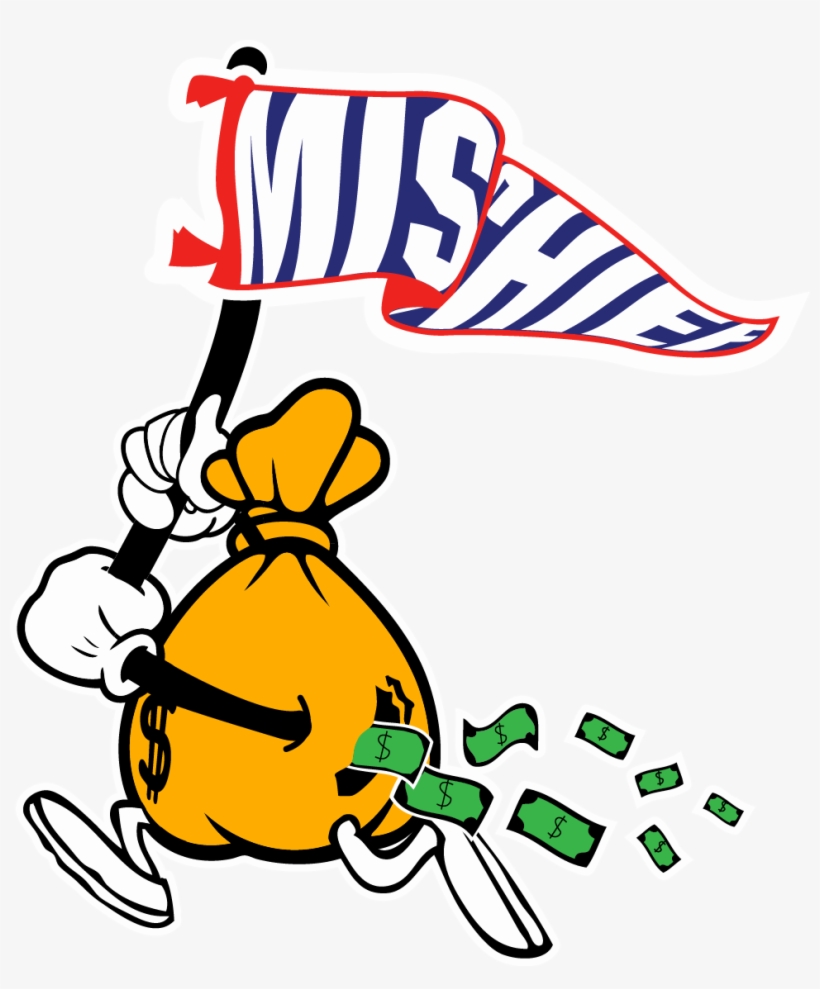 The Money Bag Running With Money Flying Out Is Suppose - Tiny 2uce, transparent png