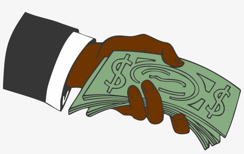 Hand Giving Money Vector Clipart Image - Clip Art Money, transparent png