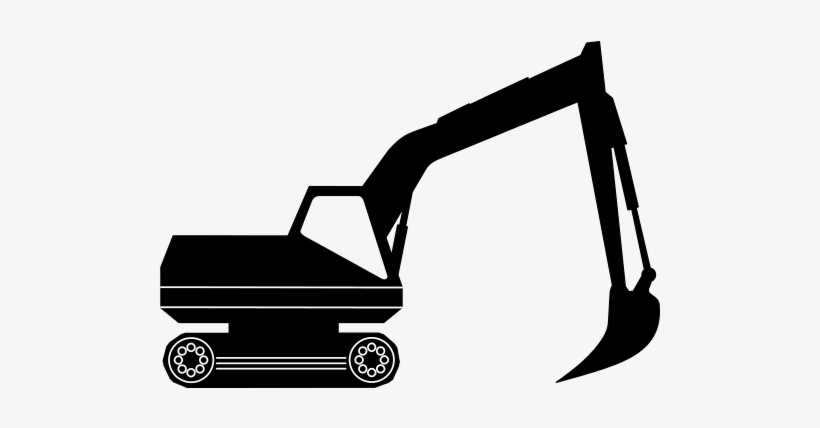 Download Picture - Excavator Clipart Black And White, transparent png