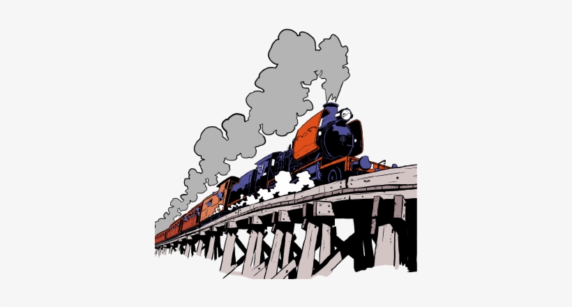 Graphic Transparent Locomotive At Getdrawings Com Free - Train On Bridge Png, transparent png