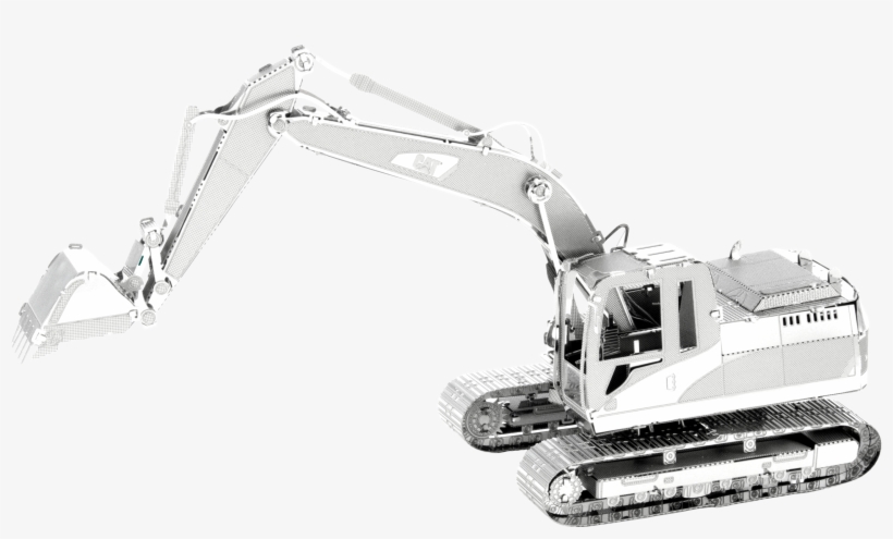 Picture Of Cat Excavator - Fascinations Metal Earth Cat Excavator 3d Metal Model, transparent png