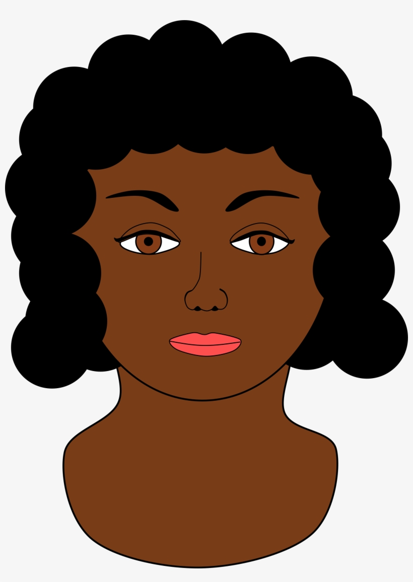 Clip Art Lady S Face Big Image Png - Black Woman Vector Png, transparent png