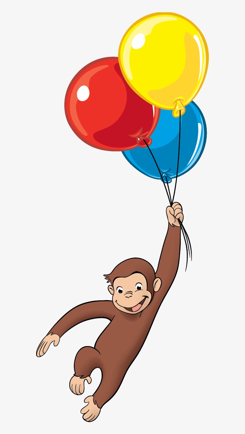 Curious George Balloons Png - Jorge El Curioso Con Globos, transparent png