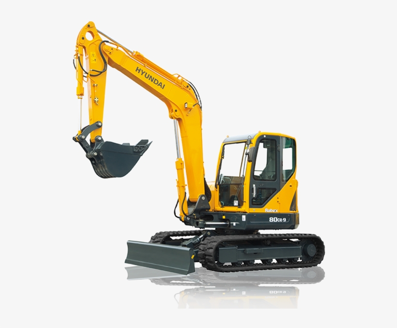 R80cr-9 - Hyundai R80 7 Excavator, transparent png