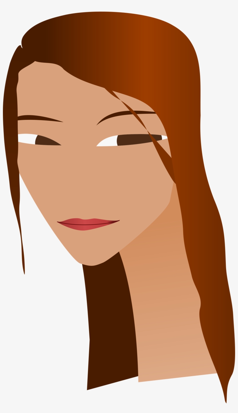 This Free Icons Png Design Of Woman's Face With Long, transparent png