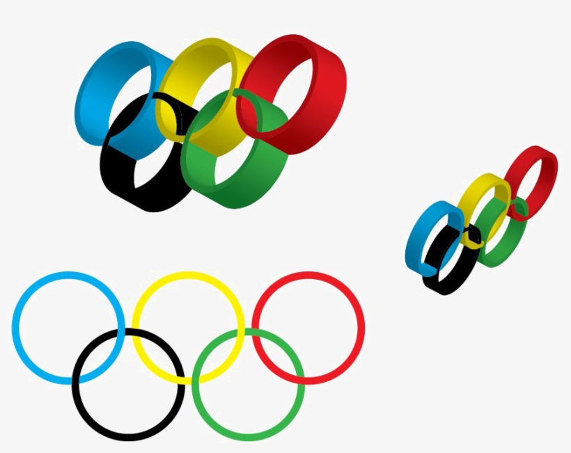 Olympic Rings Png Pic - Drawn Olympic Rings Png, transparent png