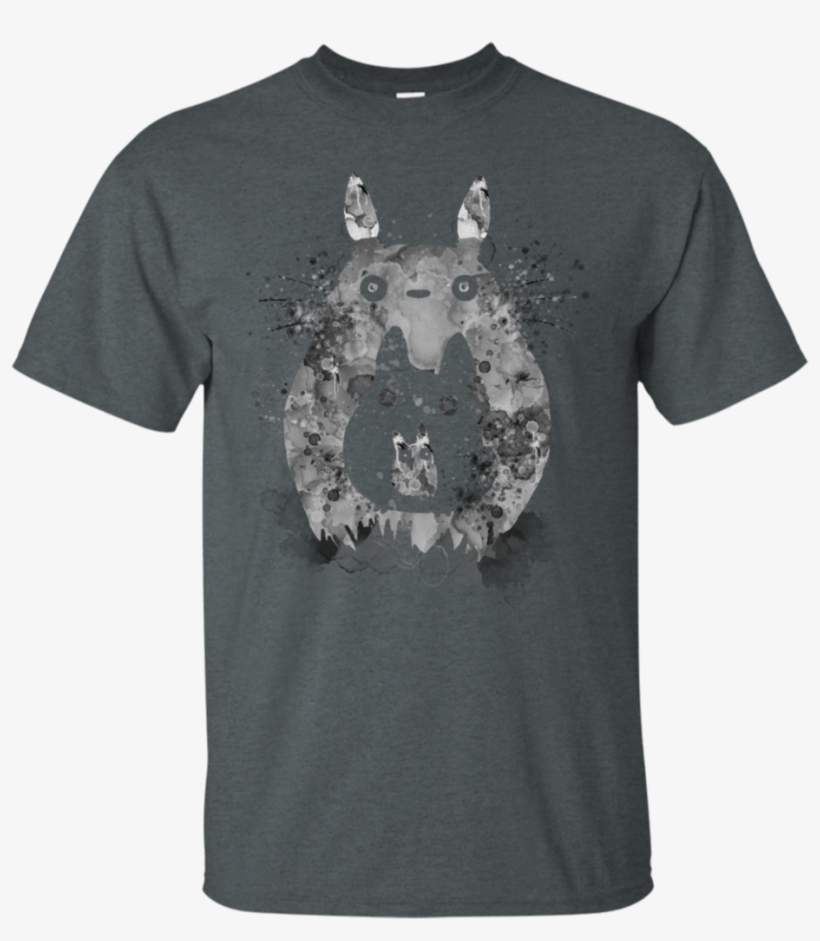 My Neighbour Watercolor And Splatter Totoro T Shirt - T-shirt, transparent png