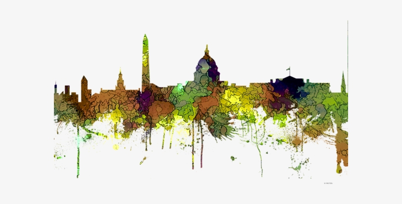 Click And Drag To Re-position The Image, If Desired - Trademark Art Marlene Watson 'washington Dc Skyline, transparent png
