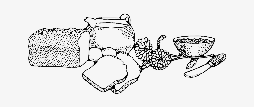 Food, Bowl, Bread, Outline, Toast, Breakfast, Cooking - Bread Clip Art, transparent png