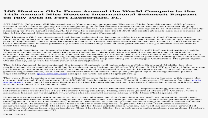 100 Hooters Girls From Around The World Compete In - Go Bars Marketing Plan Unit 9 Answers, transparent png