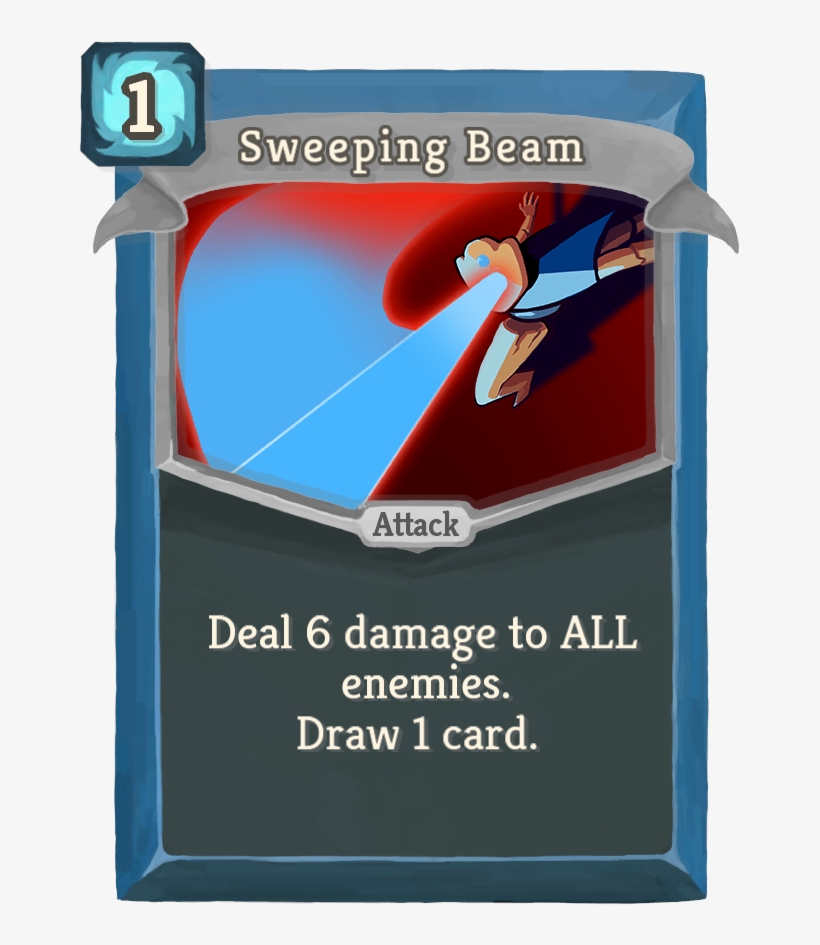 Sweepingbeam - Slay The Spire Card, transparent png