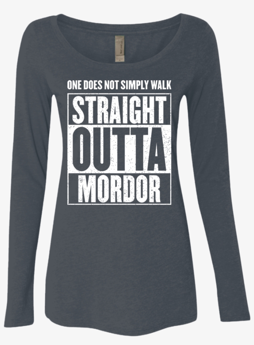 Straight Outta Mordor Women's Triblend Long Sleeve - Long-sleeved T-shirt, transparent png