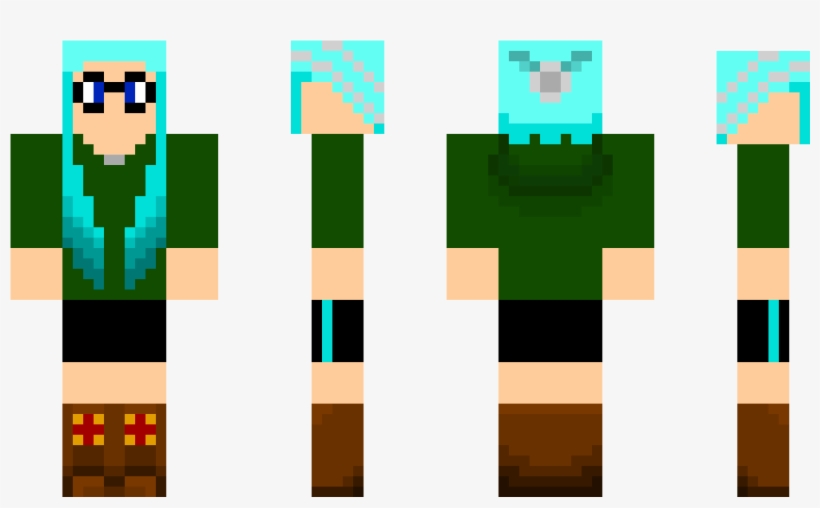 Turquoise Inkling Minecraft Skin - Hetgameportaal Minecraft Skin, transparent png