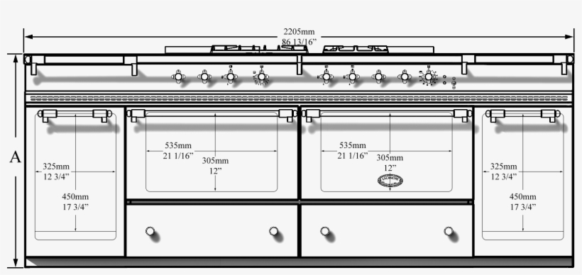 Download Transparent Sully - 6 Burner Cooker Dimensions - PNGkit